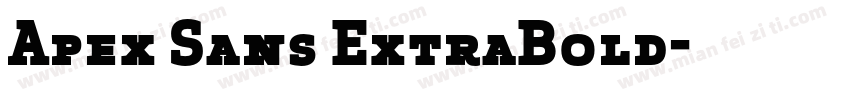 Apex Sans ExtraBold字体转换